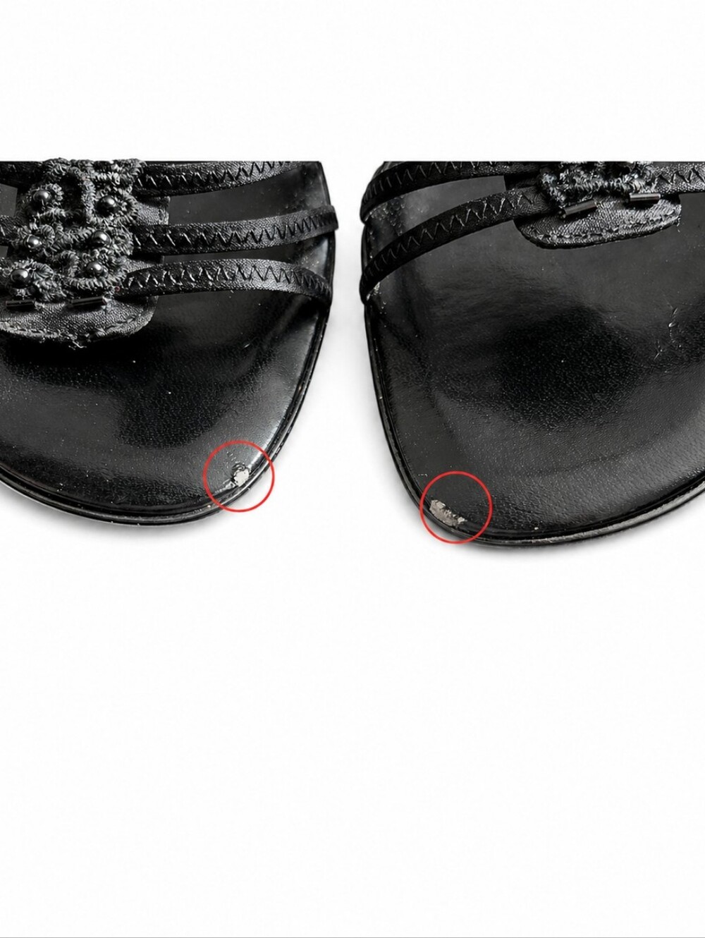 Nine West Black T-Strap Sandals Size 8 - Picture 7 of 8